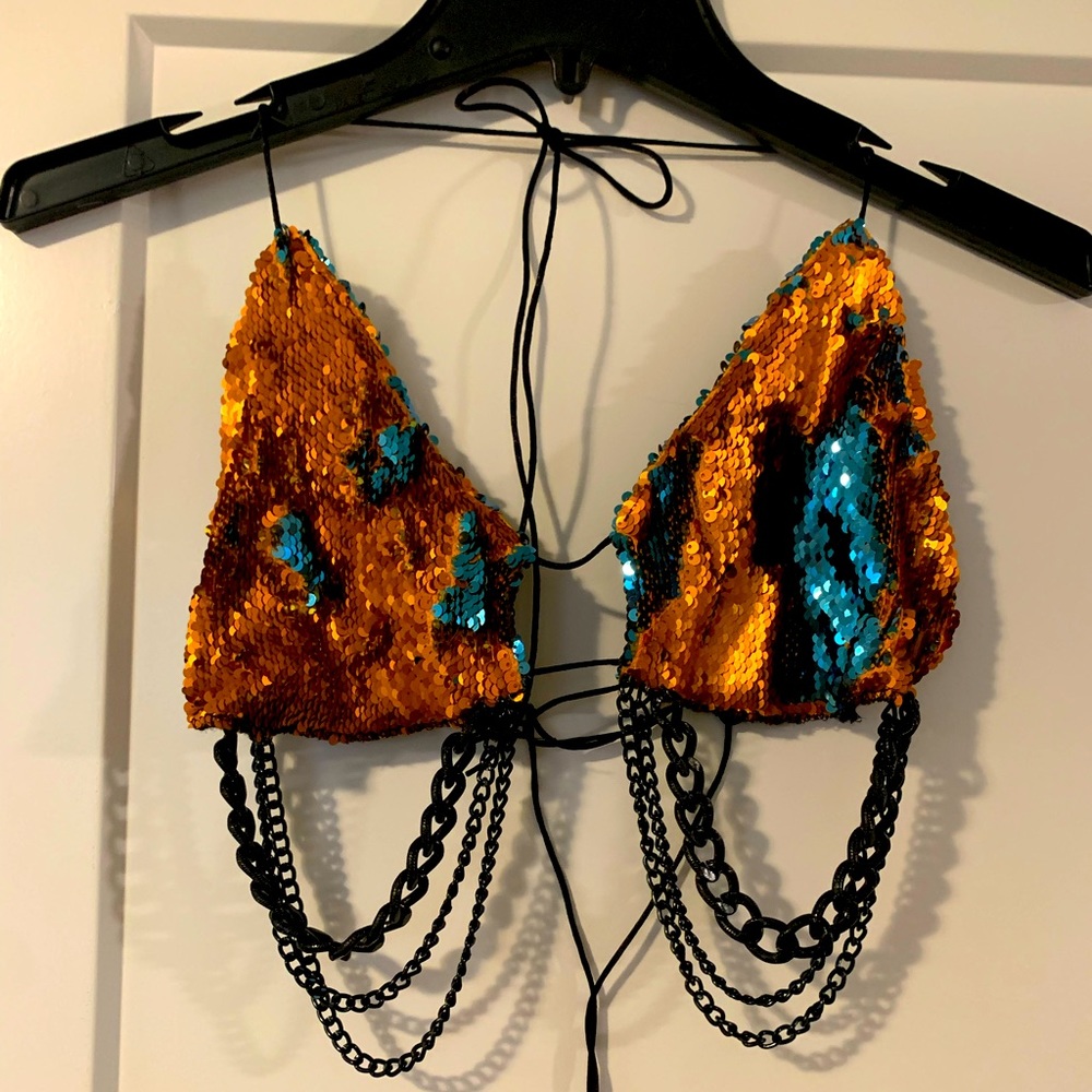 Sequin Festival Top